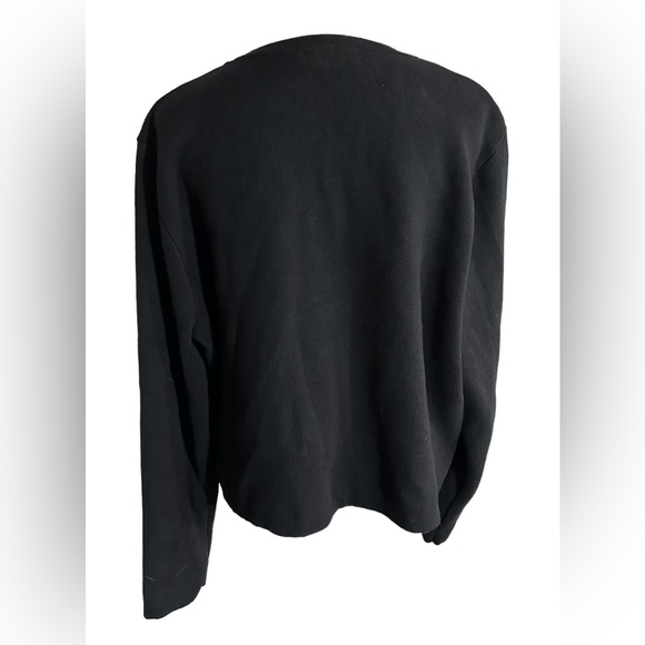 Pretty Garden heavy all cotton black sweater/jacket.  NWOT - Picture 4 of 8